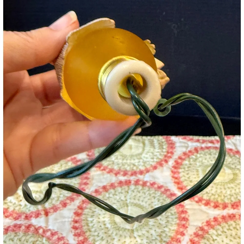 Charming Tails Fitz Floyd Light Bulb Christmas Ornament Yellow‎ Mouse Figurine